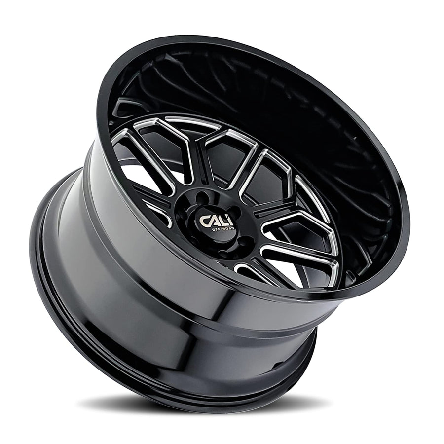 Auburn Cali Off-Road 9117 24x14 8x6.5" -76mm Black/Milled Wheel Rim 24" Inch