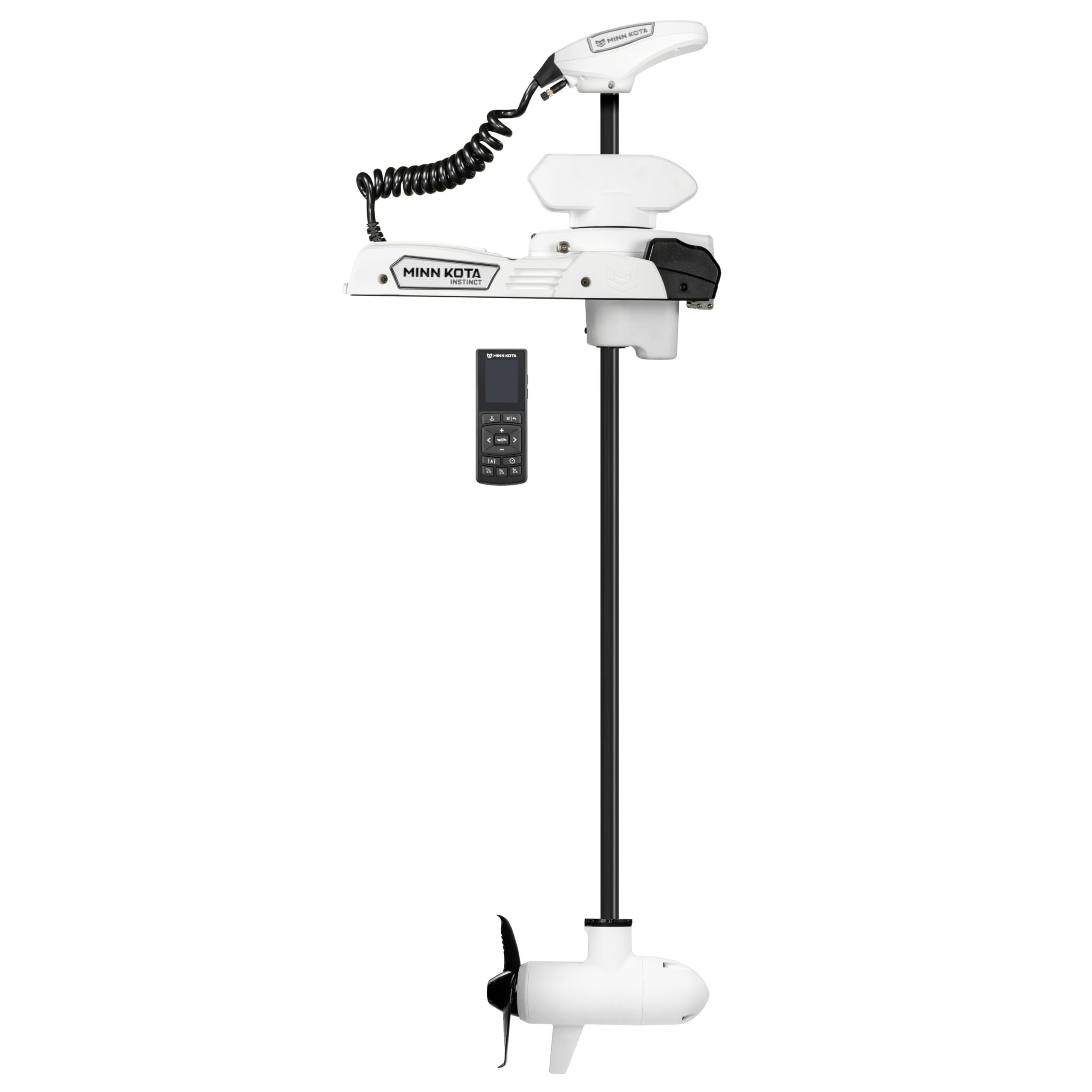 Minn Kota Riptide QUEST Instinct Brushless Bow-Mount Electric Trolling Motor – 90/115 Lb. Thrust, 60 In. Shaft, Saltwater, White