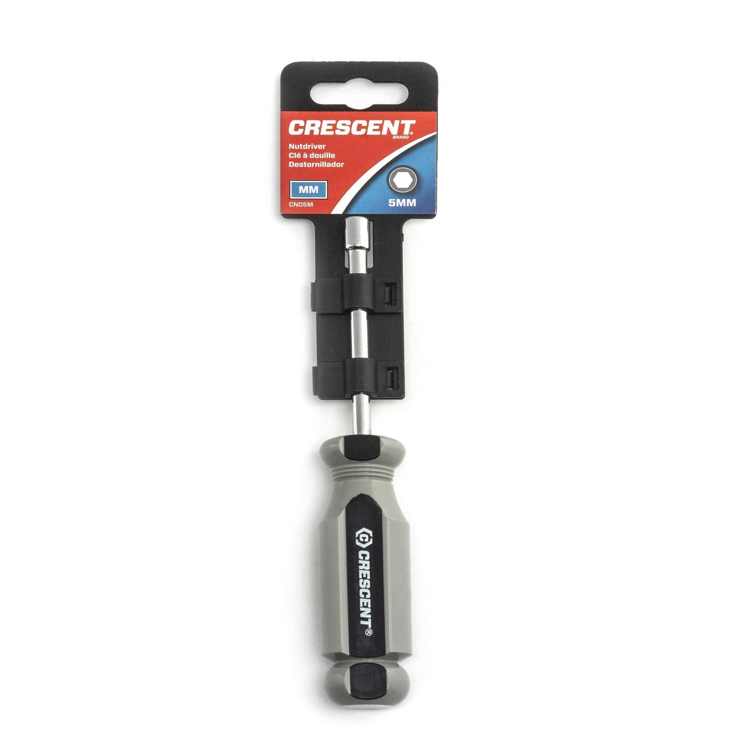 5mm Crescent Tri-Lobe Solid Shaft Acetate Nutdriver 3" - CND5M