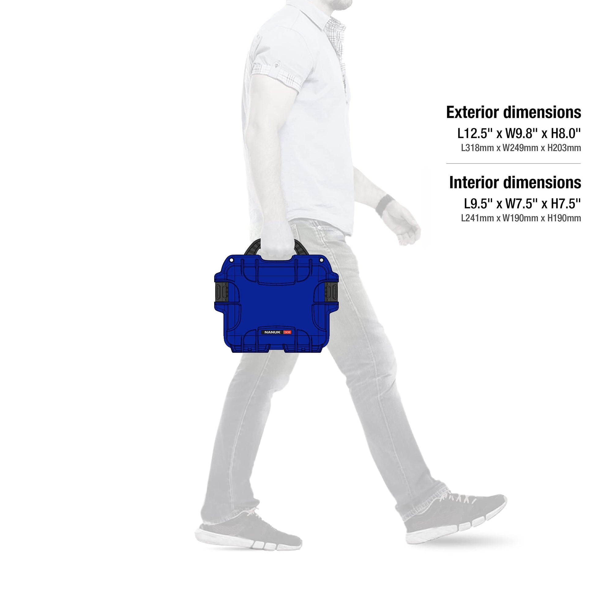 Blue Nanuk 908 Waterproof Hard Case Empty