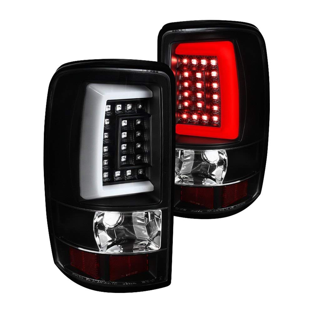 Black LED Bar Tail Lights SPEC-D TUNING Compatible with 2000-2006 Chevy/GMC Suburban, Chevy Tahoe, GMC Yukon/Denali/XL, Left + Right Pair Assembly