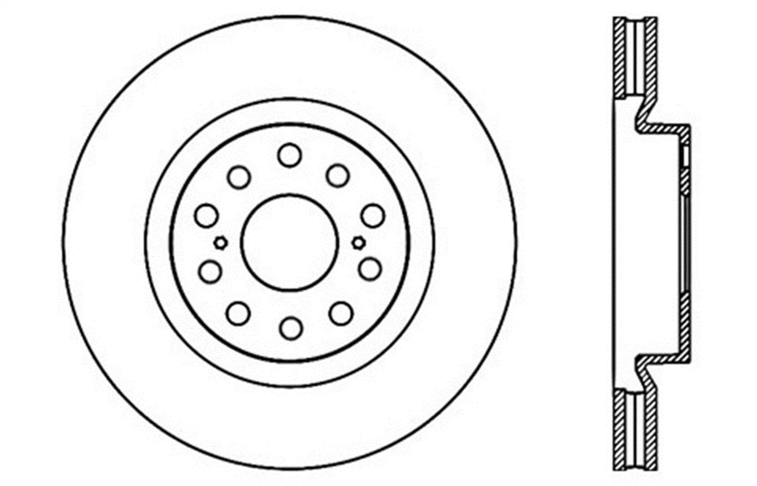 Sport StopTech Cross Drilled Brake Rotor (Front Right), 1 Pack 128.44148R