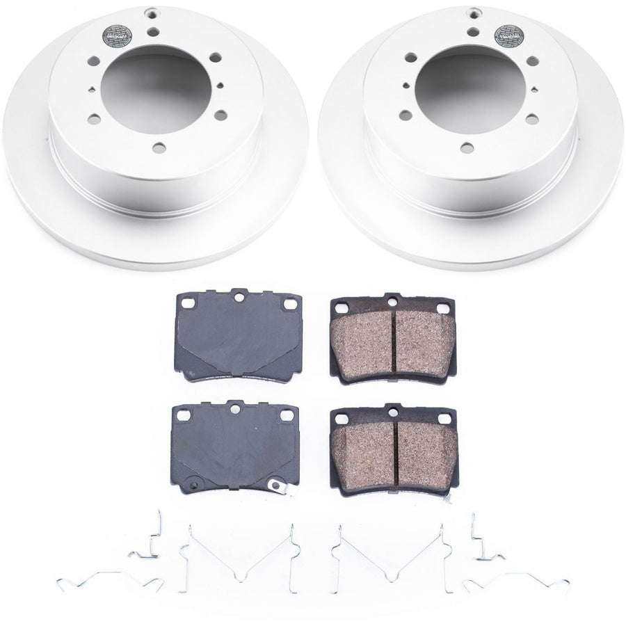 Power Stop CRK5160 Brake Rotors and Z17 Ceramic Rear Pads Kit For Mitsubishi Montero Sport 1997-2004 [Model Specific]