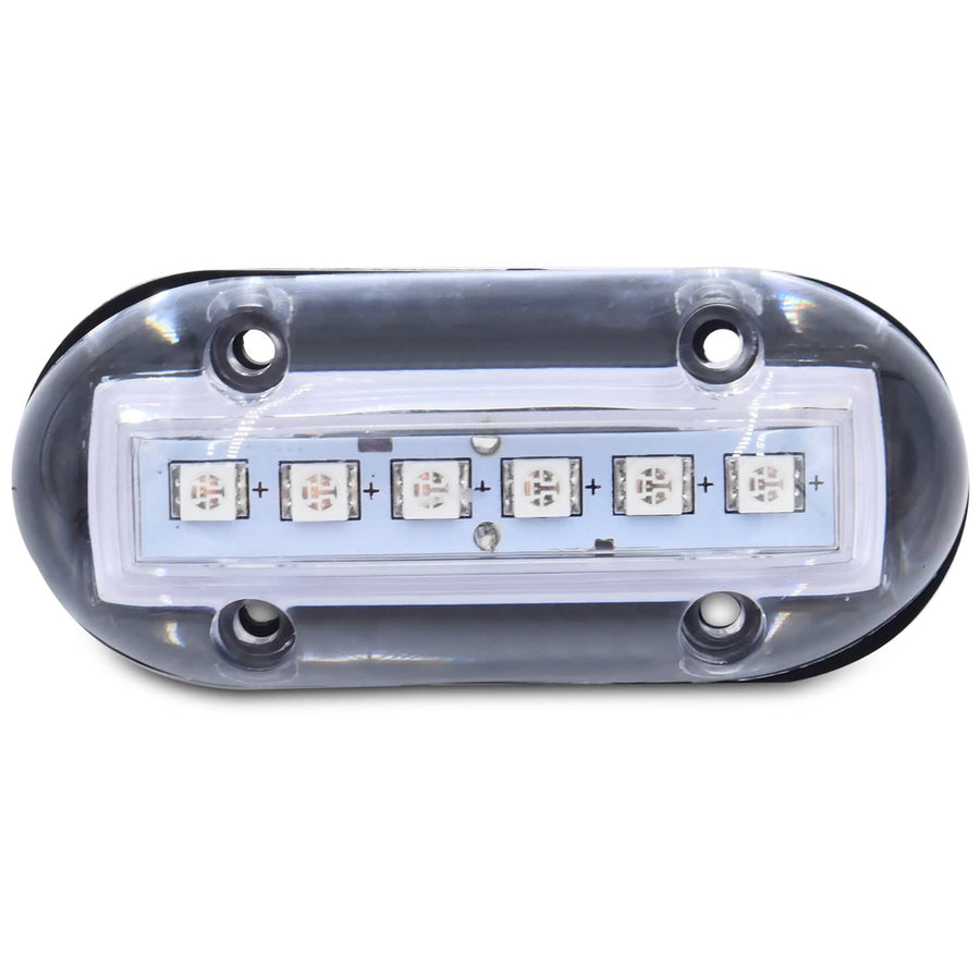 T-H Marine Underwater LED Boat Light - High-Intensity Waterproof Surface Mount Lighting - Use Above or Below Water - Multi-Purpose and Low Power Draw - Blue