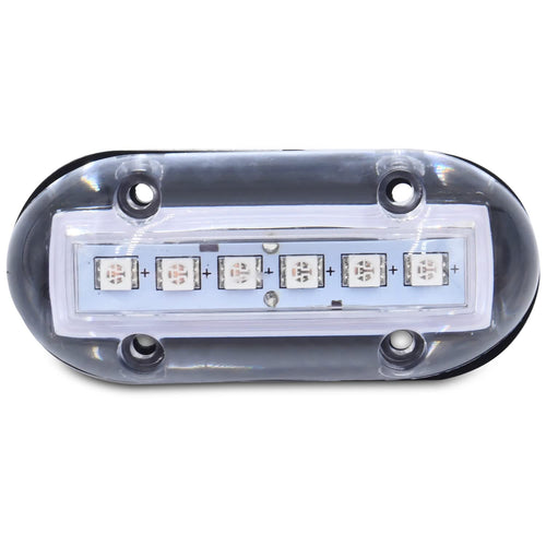 T-H Marine Underwater LED Boat Light - High-Intensity Waterproof Surface Mount Lighting - Use Above or Below Water - Multi-Purpose and Low Power Draw - Blue