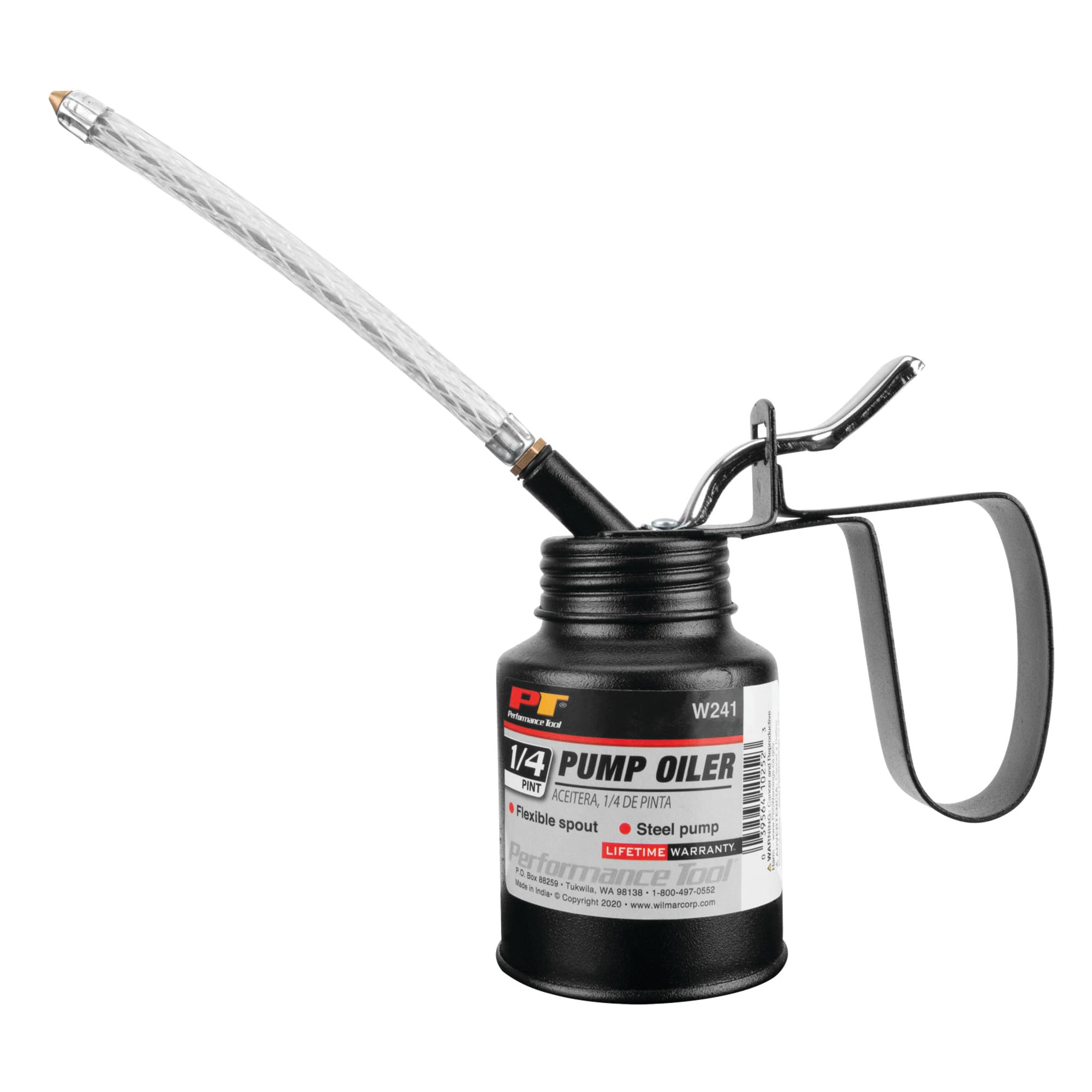 Precision Steel Pump Performance Tool W241 with Flexible Spout, Convenient 1/4 Pint Size for Easy Oil or Fluid Transfer