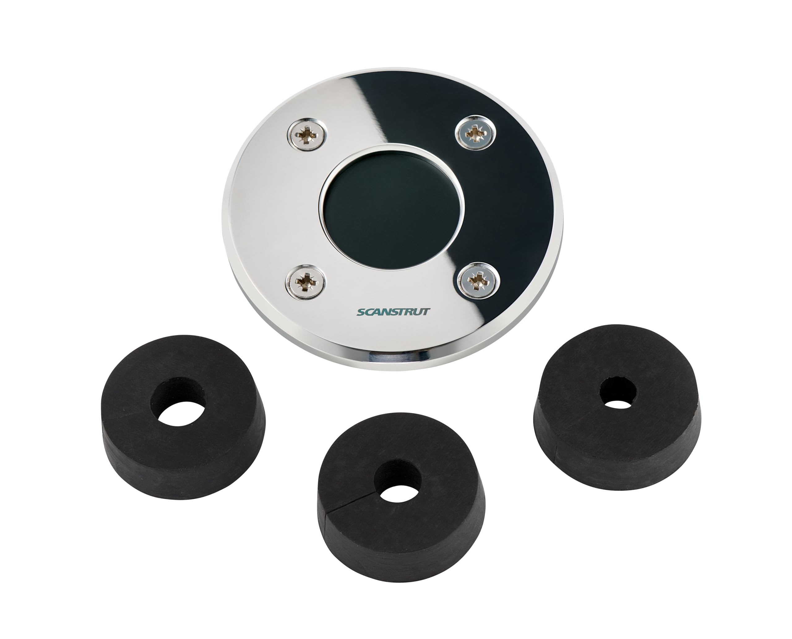 Scanstrut IP68 Low-Profile DS-LP-30-S Cable Seal - Fits Cables 9-14mm (0.35"-0.55") & Connectors Ø30mm (1.18"), 316 Stainless Steel
