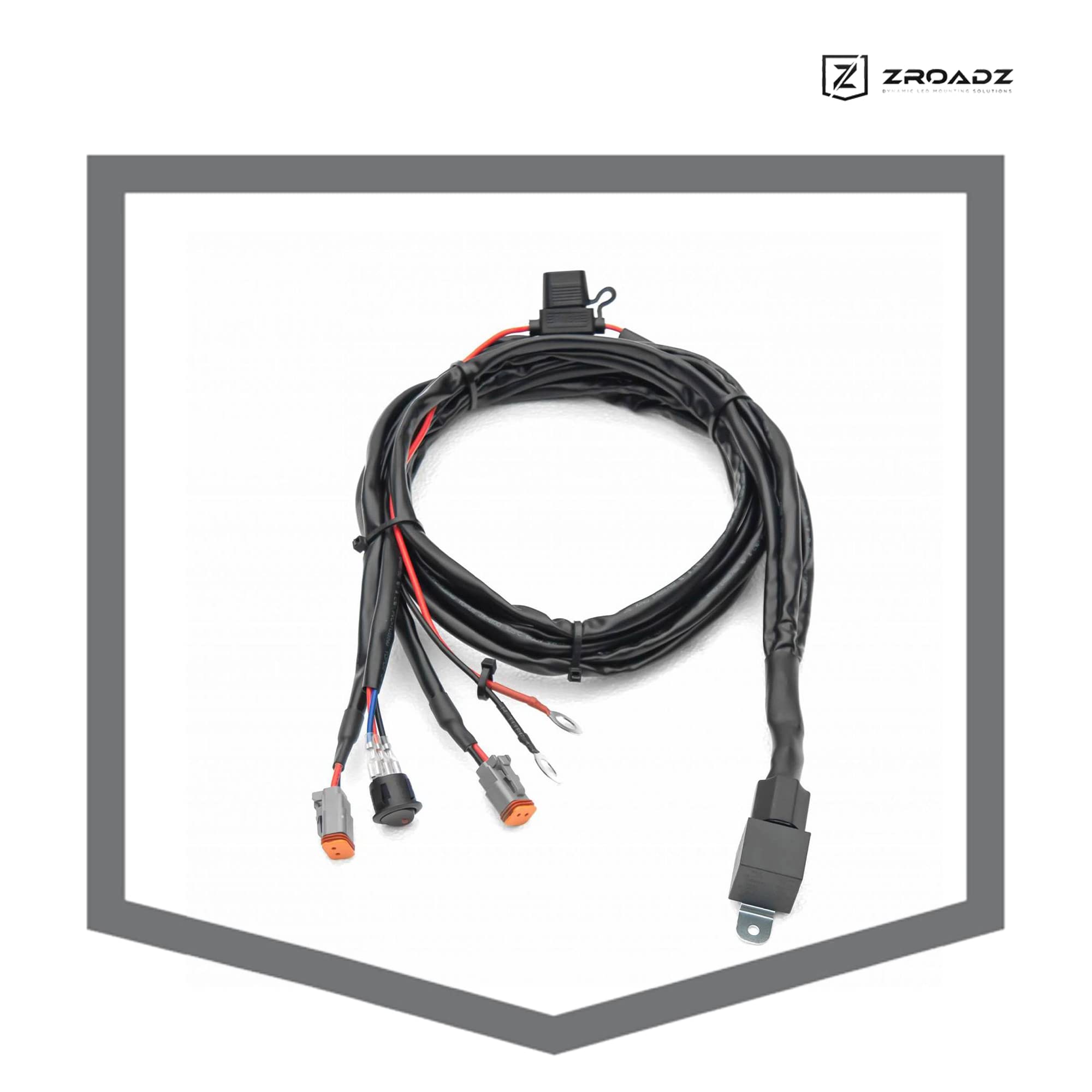 ZROADZ 3"Light Pod Kit, G2 Series, Amber, Flood 2 Piece Kit w/Harness Z30BC12W-D3A-K