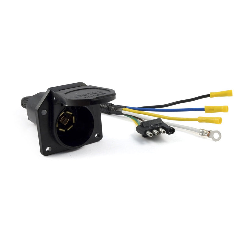 CURT 4-Way Flat Vehicle-Side to 7-Way RV Blade Trailer Wiring Adapter 57184