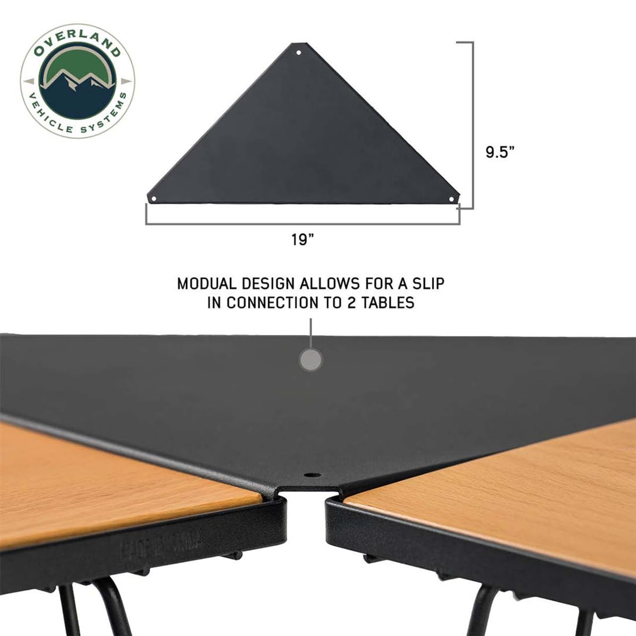 Kick It Camp Table Overland Vehicle Systems - Wood Base & Storage Bag