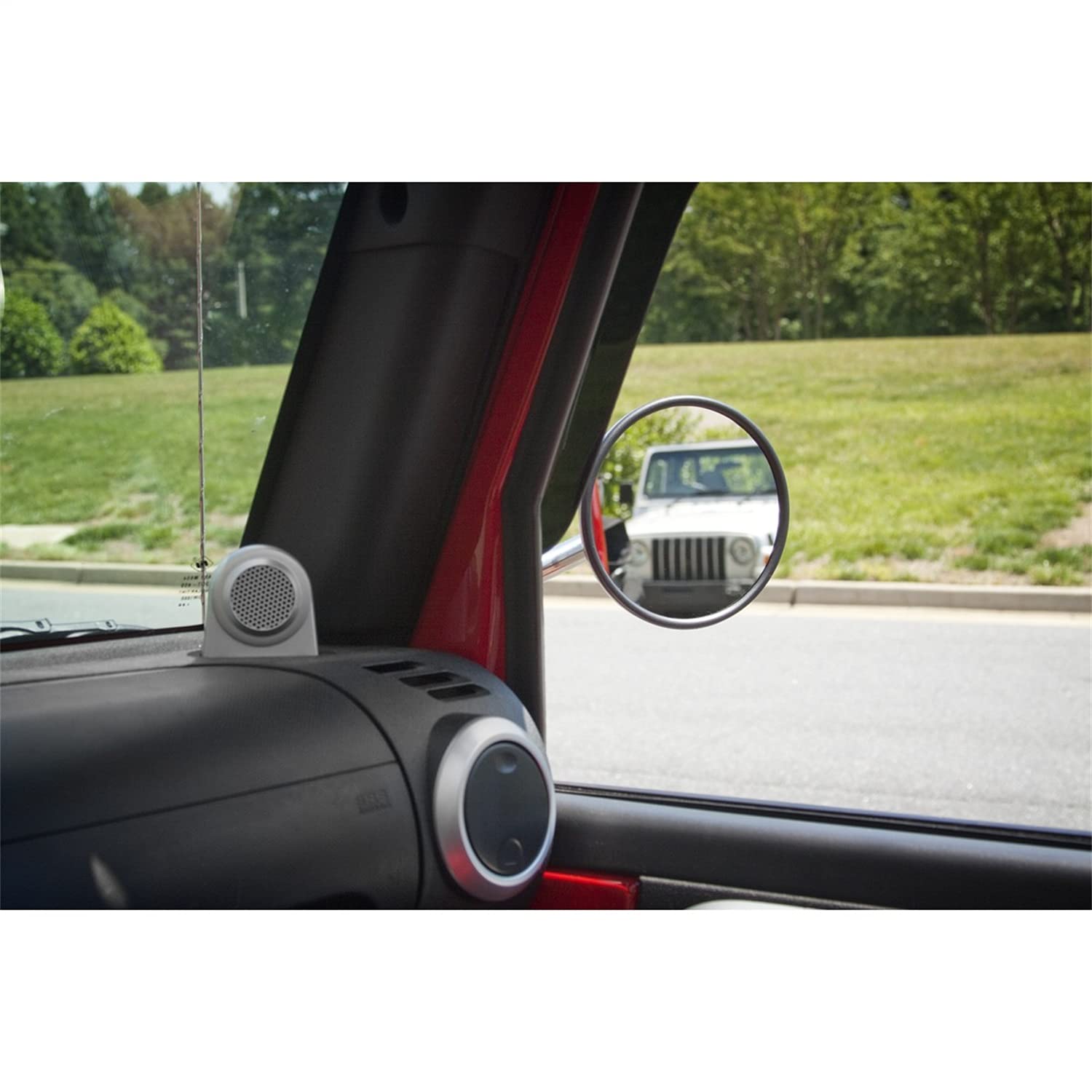Quick Release Mirror Relocation Kit, Rugged Ridge | Black | 11025.10 | Fits 1997-2018 Jeep Wrangler
