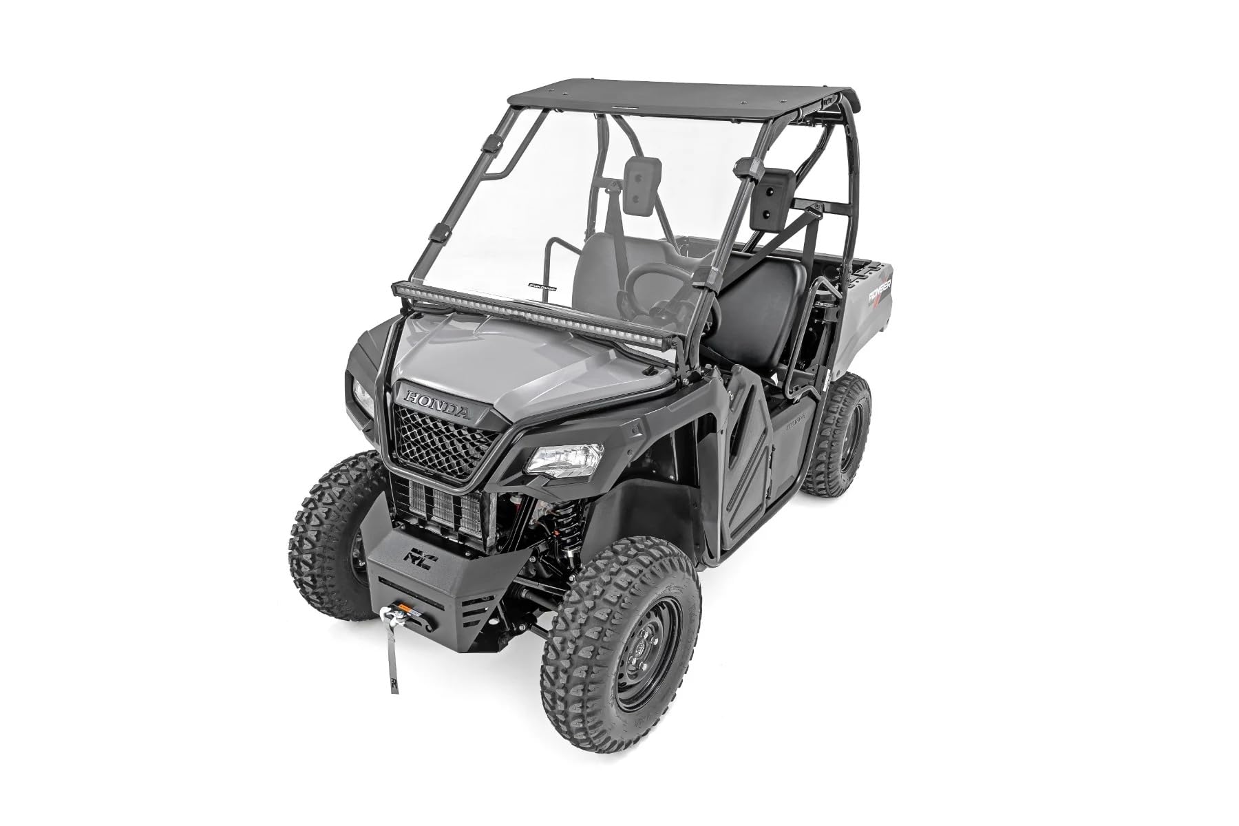 Rough Country Windshield Full for Honda Pioneer 520 (2021-2023) - UV & Scratch Resistant Polycarbonate, Easy Installation