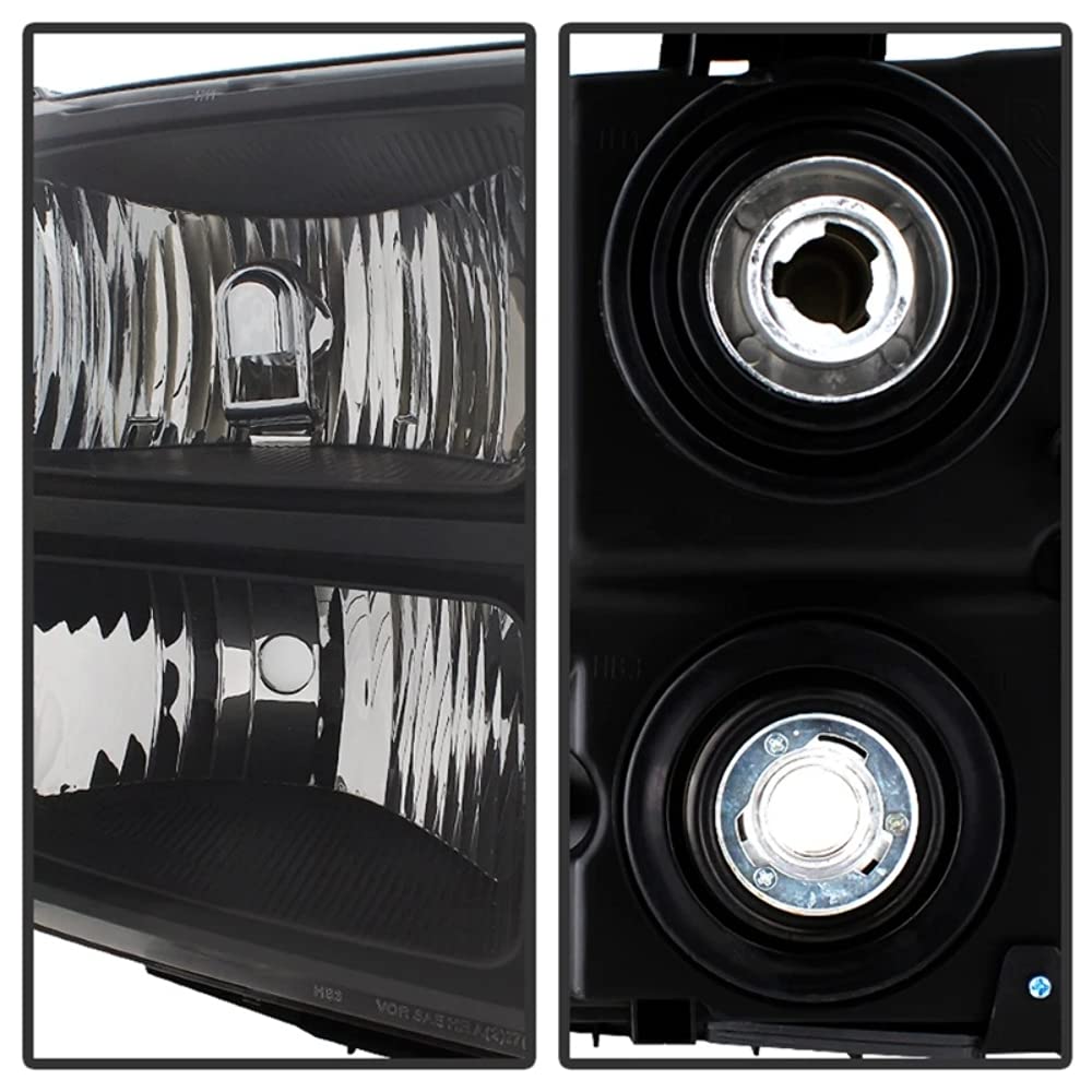 Spyder Headlight Xtune HD-JH-GSIE07-AM-BK (GMC Sierra 07-13 Black - Crystal s)