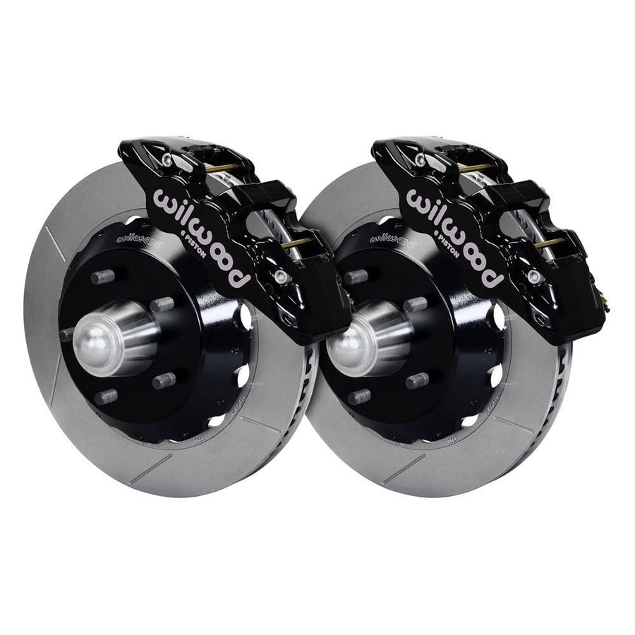 Front AERO6 Hub Kit,14.00,Drilled-Red