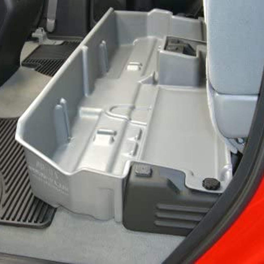 Under Seat Storage DuHa 60051 fits 2007-2021 Toyota Tundra Double Cab without Factory Subwoofer | Black Heavy-Duty Back Seat Organizer | Includes Dividers