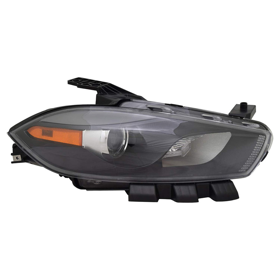 Right TYC Headlight Assembly Compatible with 2013-2015 Dodge Dart