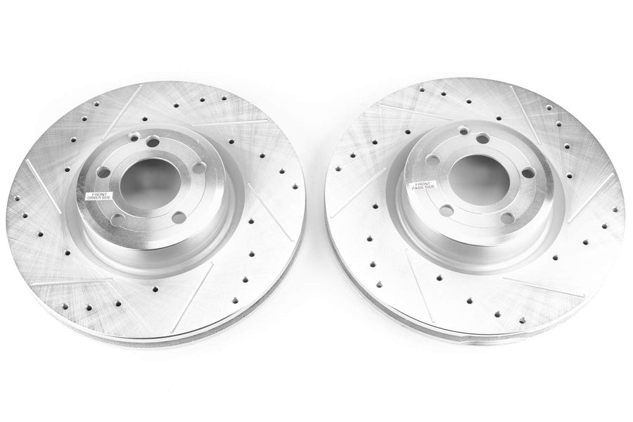 Power Stop Drilled and Slotted EBR1469XPR Front Brake Rotor Pair For Mercedes-Benz SL400 2015-2016, Mercedes-Benz SL450 2017-2020, Mercedes-Benz SL550 2013-2020 [Model Specific]