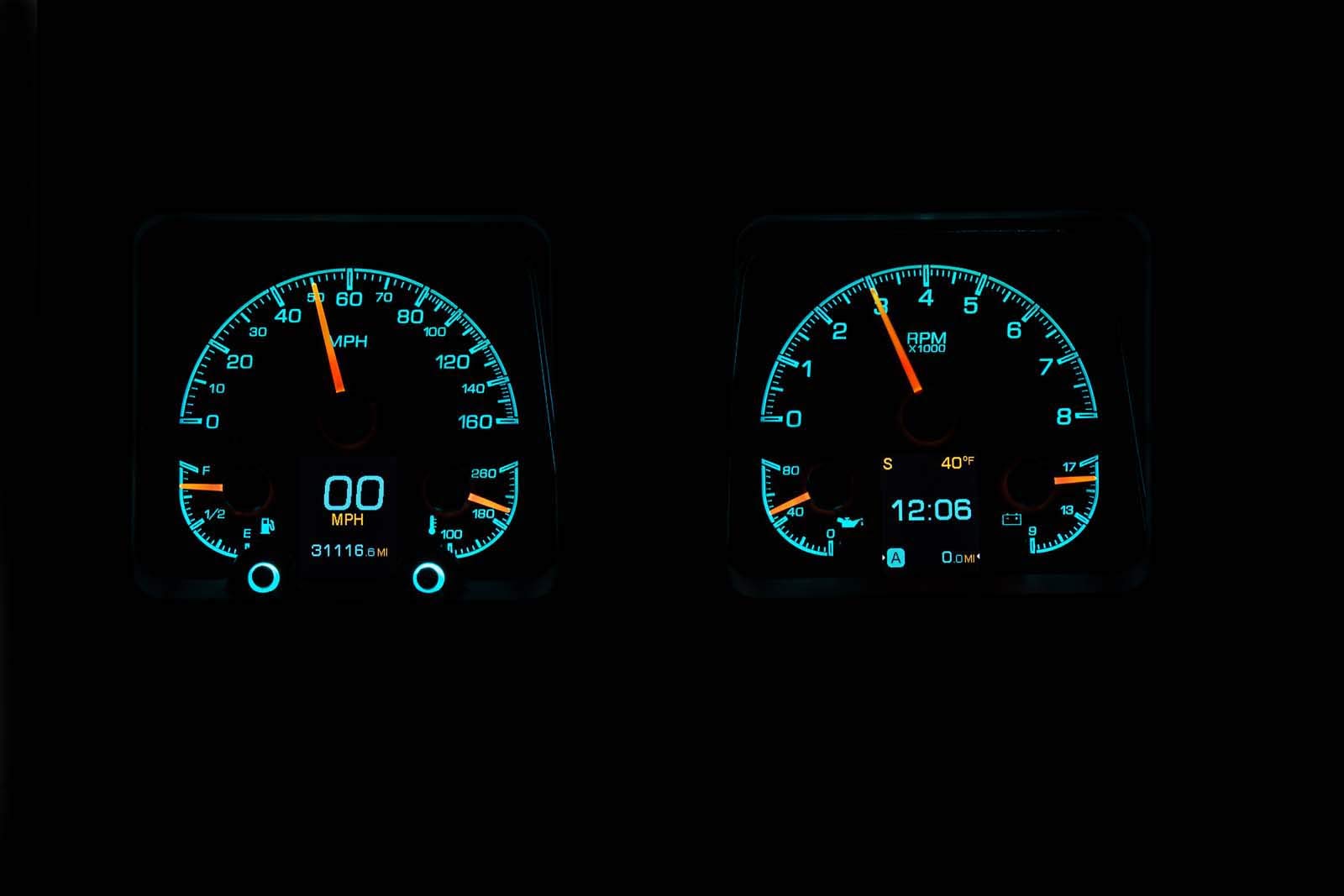 Dakota Digital Customizable Gauge System Kit 69 Chevy Camaro Black Alloy HDX-69C-CAM-K