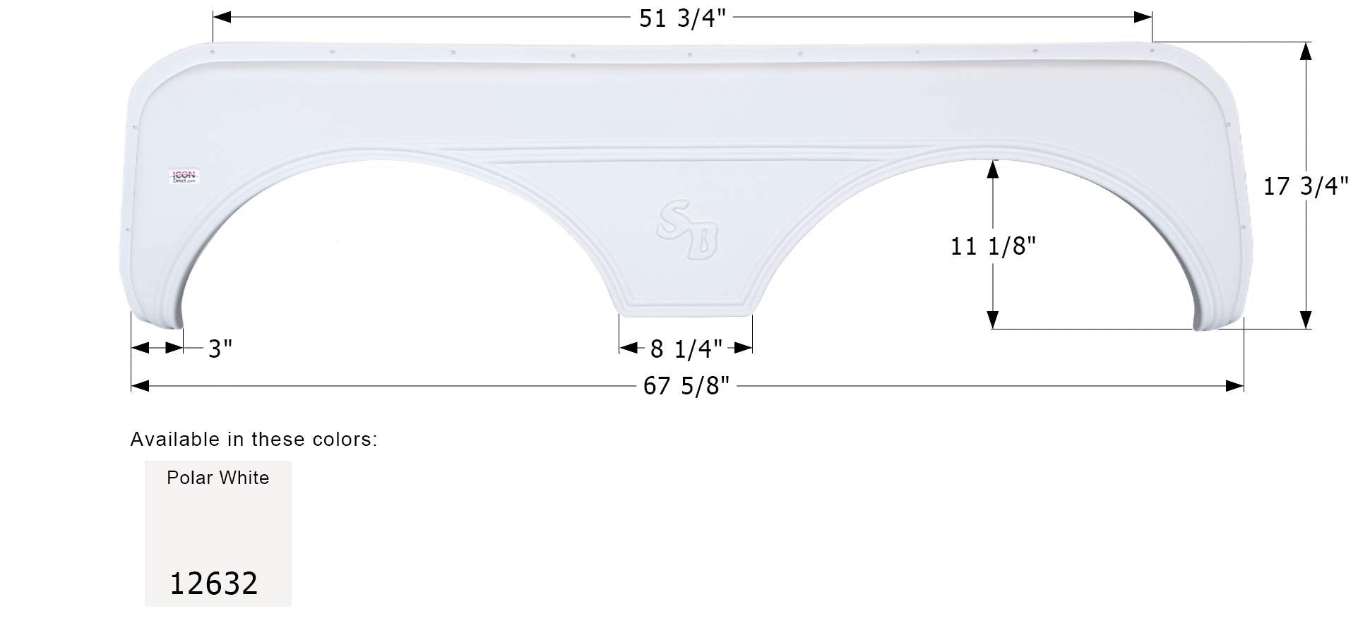 Fender Skirt ICON, Tandem, Sunnybrook, FS2632, Polar White