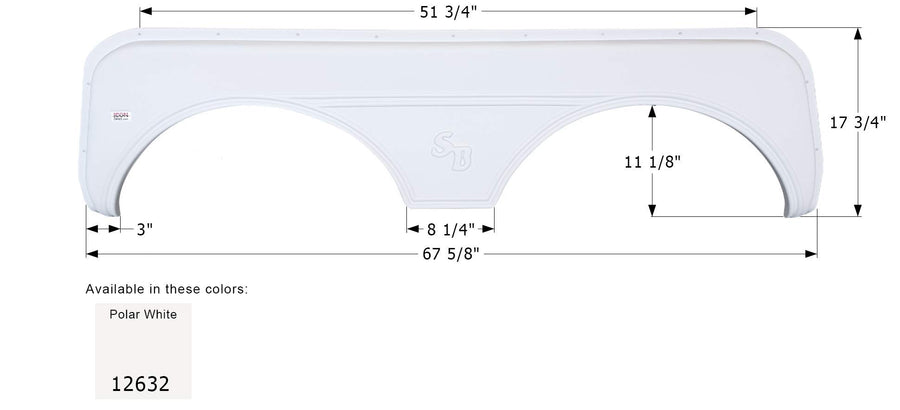 Fender Skirt ICON, Tandem, Sunnybrook, FS2632, Polar White