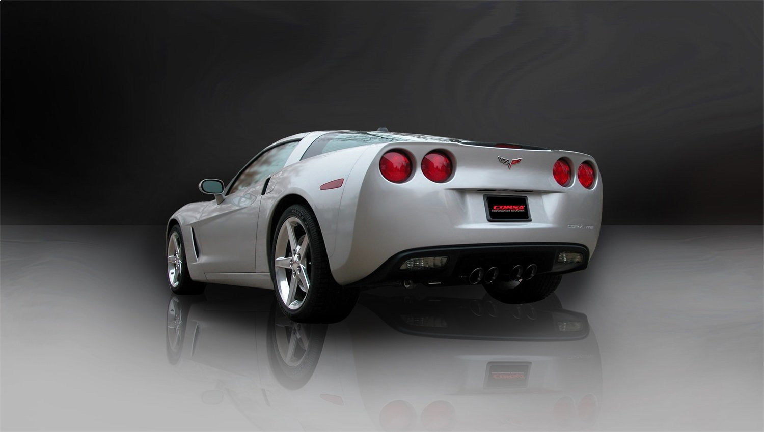 Cat-Back 2.5 IN Twin 3.5IN Tips (14169CB4) Sport Sound Level | 2005-08 Corvette C6 Manual, 05 Auto 4 Black PVD