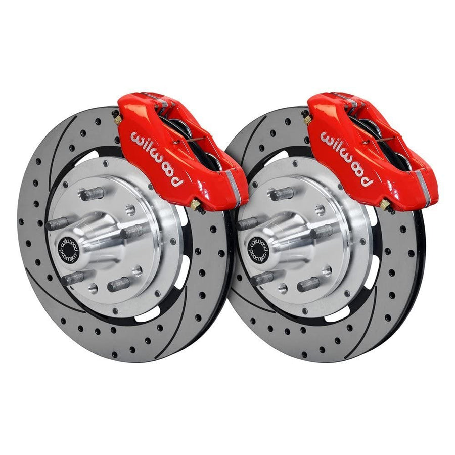 FDL Front Kit, WILWOOD 140-13395-DR 12.19", Drilled, Red AMC 71-76 OE Disc w/o Bendix Brakes