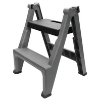 Heavy Duty Performance Tool W85040 2-Step Folding Ladder, 300lb Weight Capacity, Slip-Resistant Tread and Compact Foldable Design for Easy Storage