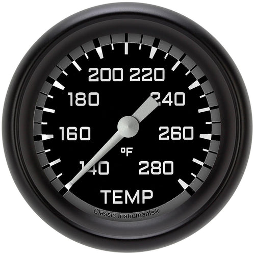 AX326GBPF-08 Classic Instruments Autocross Gray 2 5/8" Full Sweep Water Temperature Gauge