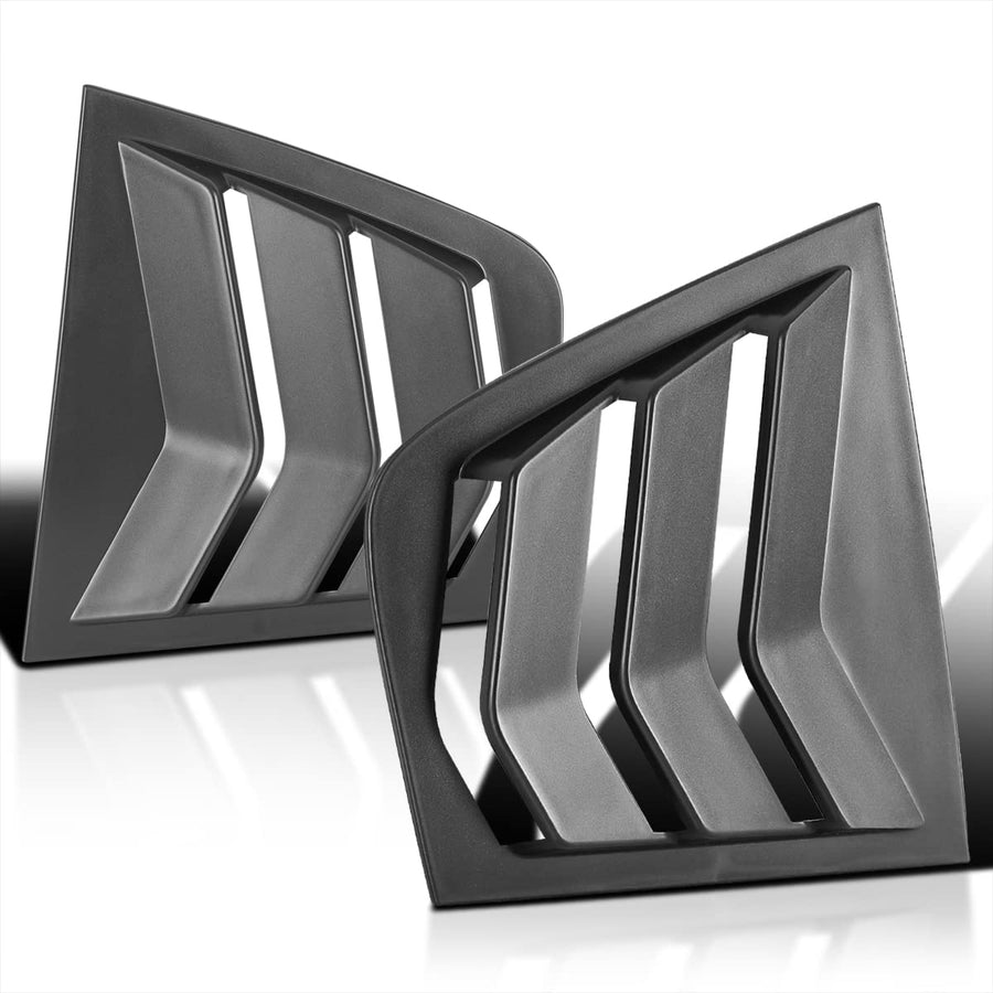 Quarter 3-Vent Style Black Spec-D Tuning Side Window Louvers Cover 2PC Compatible with Dodge Charger 2011-2021