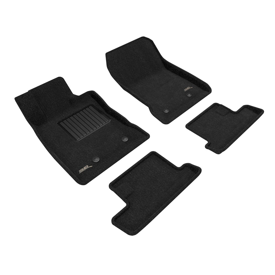 Custom Fit 3D MAXpider Elegant Carpet Floor Mat (BLACK) Compatible for SUBARU BRZ 2022-2023 - Full Set