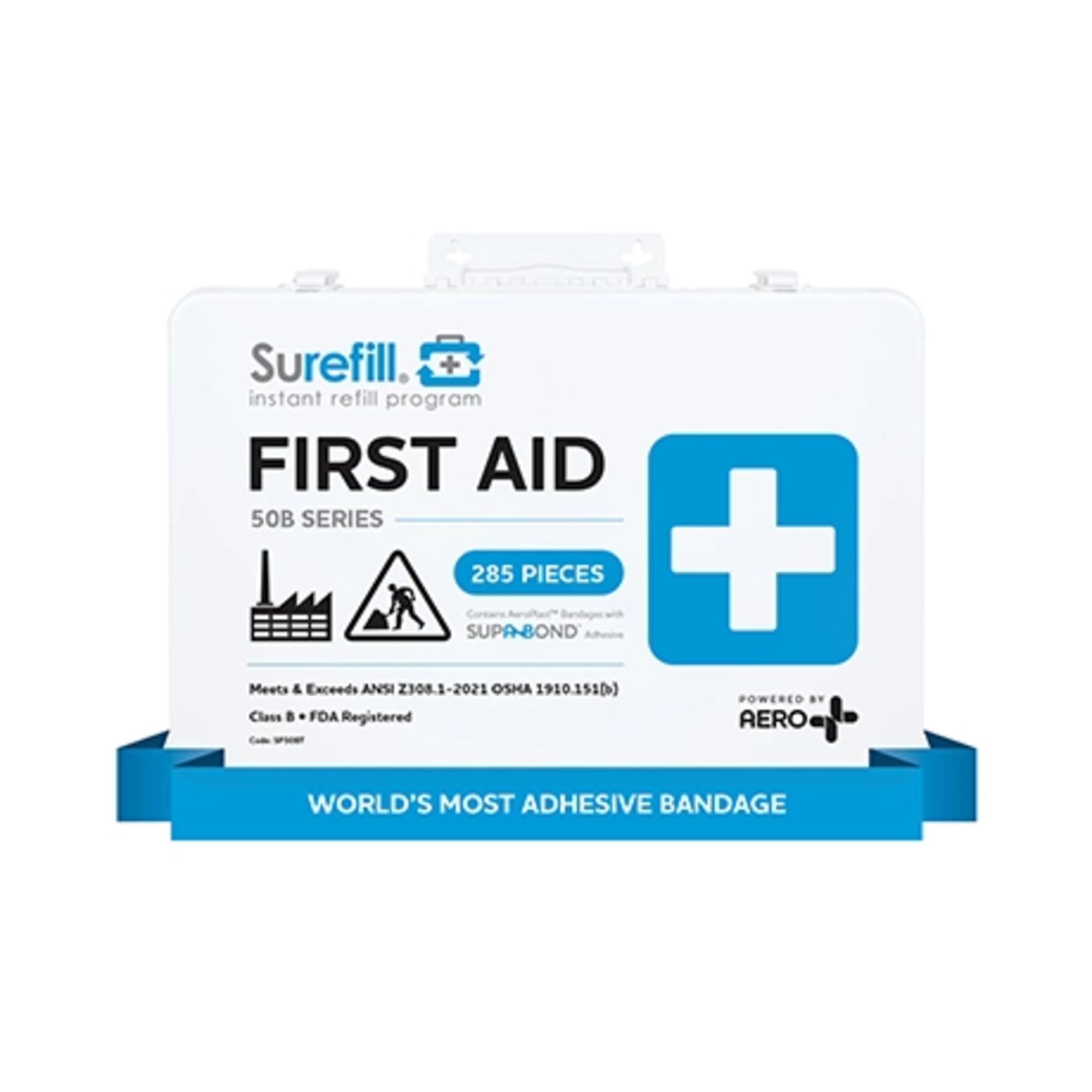 SUREFILL 50 ANSI B Aero Healthcare First Aid Kit - Metal Case