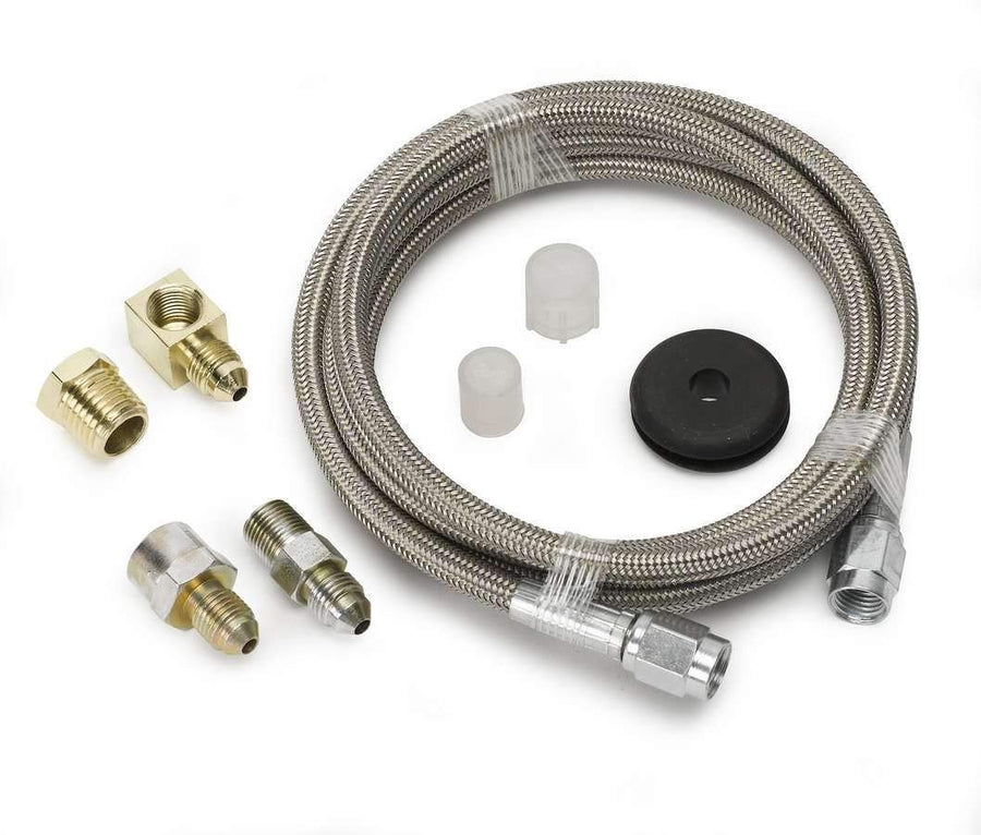 Braided AUTO METER Stainless Steel Hose , Black 3236