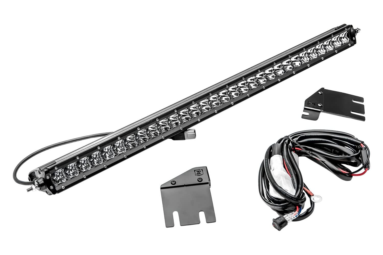 Hood Cowl LED Kit ZROADZ - Compatible w/Jeep JL and Gladiator - Incl. 30 Inch LED Light - Mild Steel Gloss Black Finish - Bolt-On Easy Installation - PN #Z364931-KIT