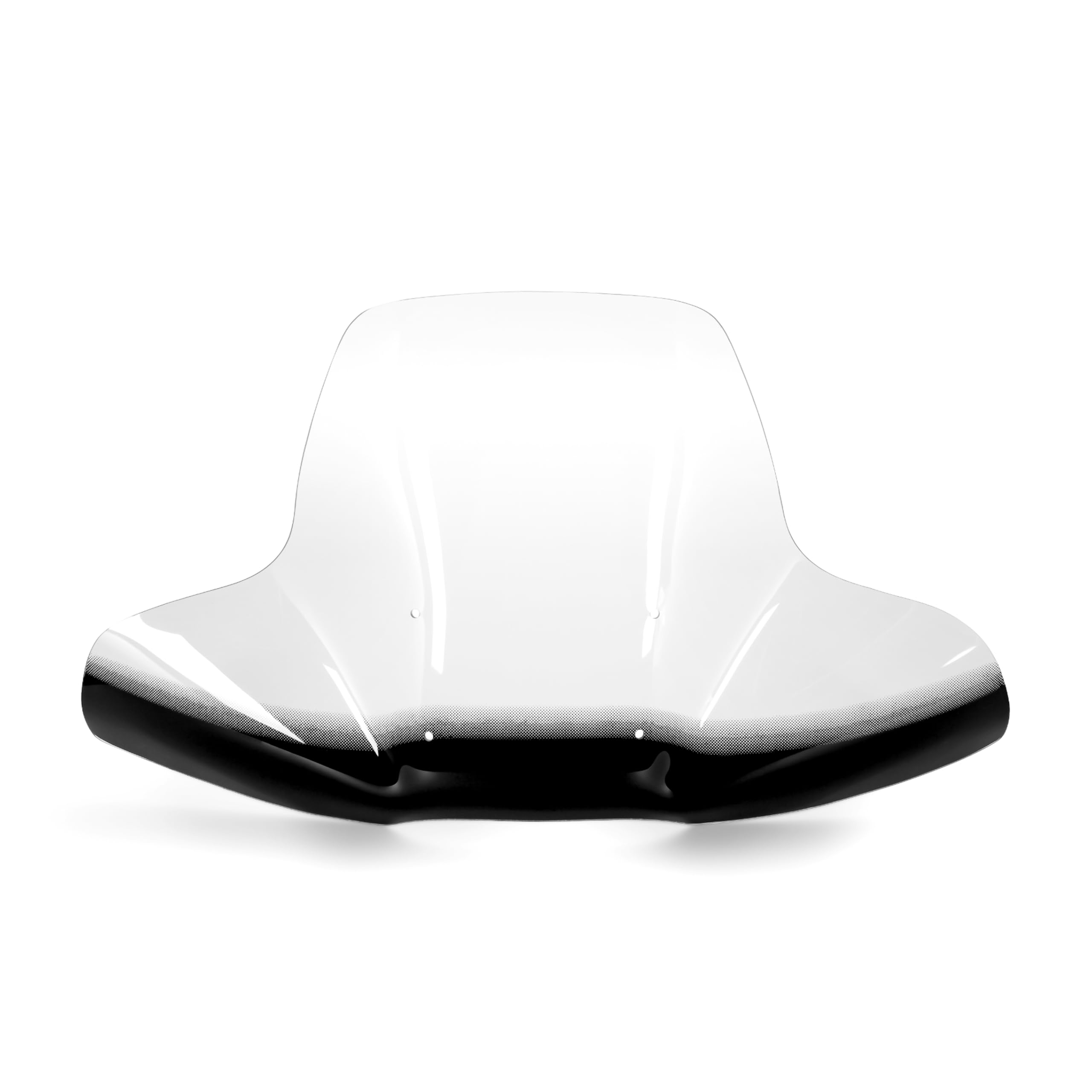ATV Windshield Black Boar w/Hardware - Features Wrap-Around Design that Shields Hands - Crafted of Heavy Duty Clear Acrylic - Easily Mounts onto Handlebars to Deflect Wind, Rain, Mud & Insects (66031)