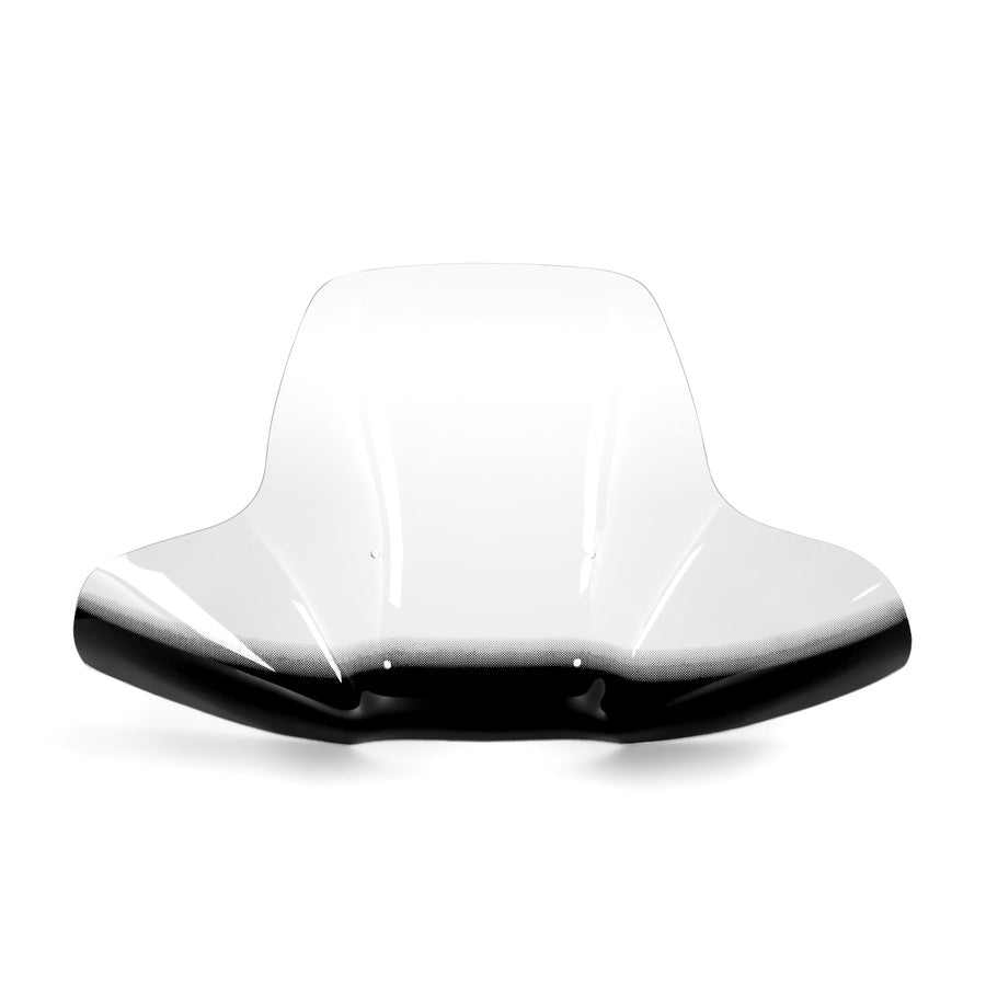 ATV Windshield Black Boar w/Hardware - Features Wrap-Around Design that Shields Hands - Crafted of Heavy Duty Clear Acrylic - Easily Mounts onto Handlebars to Deflect Wind, Rain, Mud & Insects (66031)