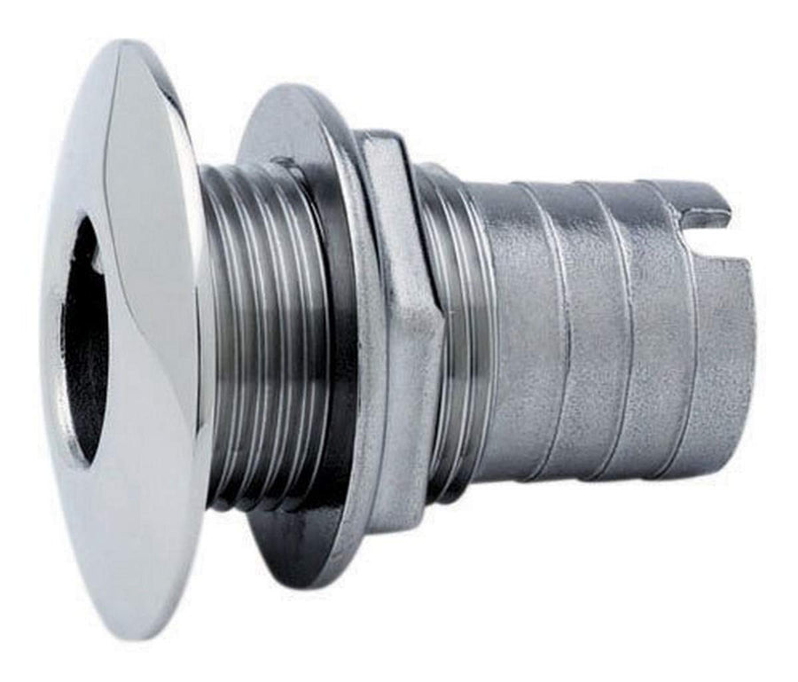 Attwood Short Stainless Steel Barbed Thru-Hull, 1-Inch