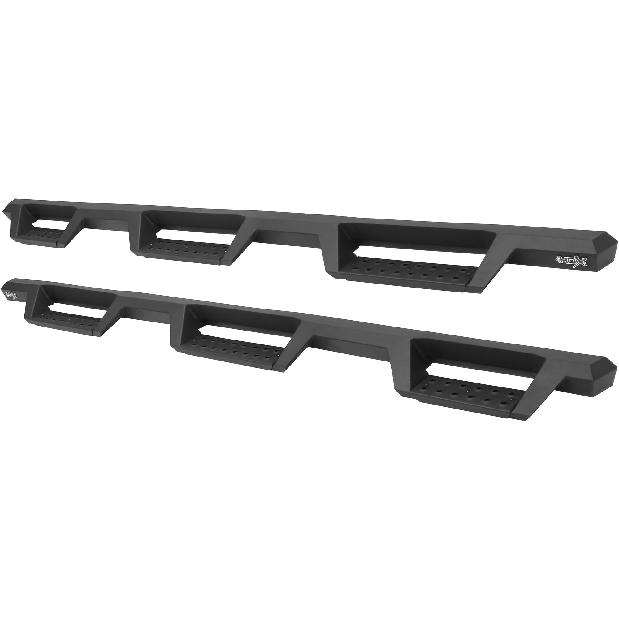 Westin HDX 56-534595 Drop Wheel to Wheel Nerf Bars fits 2014-2019 Silverado Sierra 1500 2500 3500 Double Cab 6'5" Bed & Dually 8' Bed Textured Black Pair