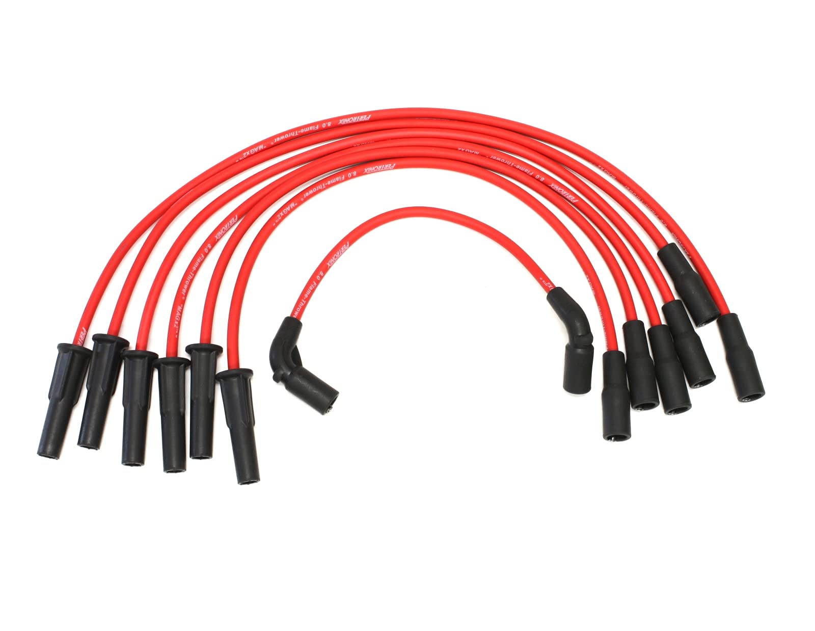Pertronix 806425 8mm Flame-Thrower Red Spark Plug Wire for 6-Cylinder GM Full Size Truck 4.3L Engine