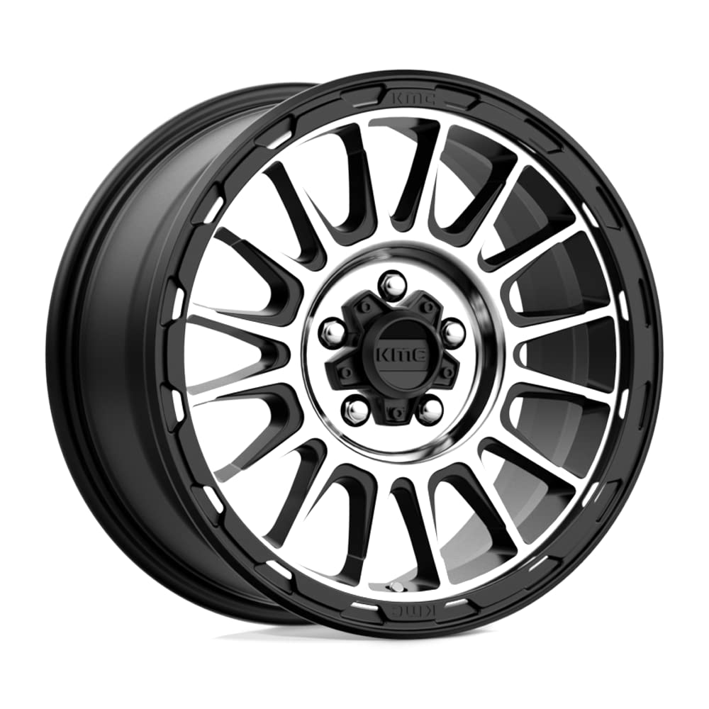 KMC Wheels KM542 17X8 5X4.5 S-BLK MACH 35MM Impact