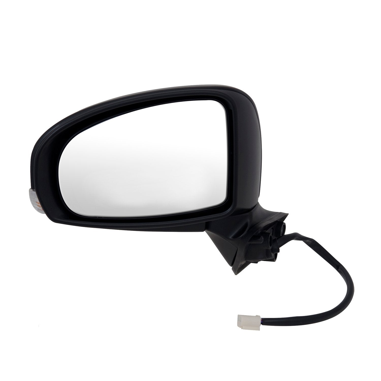 Mirror Driver Side for Toyota Prius Sedan, Textured Black w/PTM Cover, w/Turn Signal, Foldaway, Heated Power