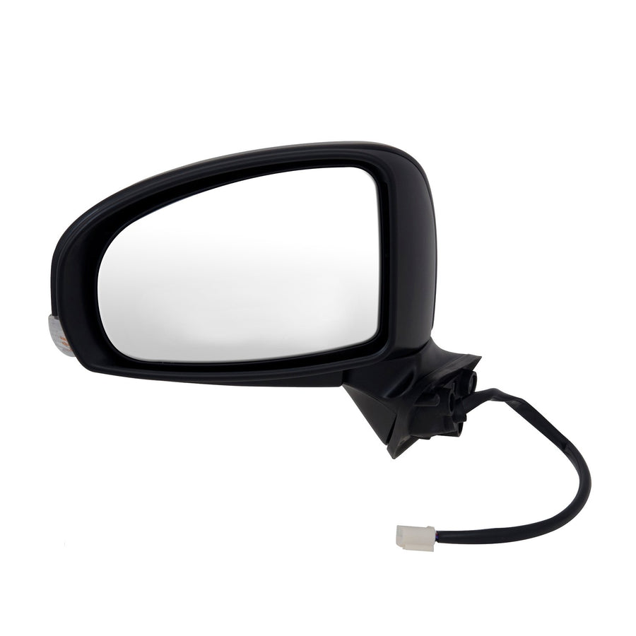 Mirror Driver Side for Toyota Prius Sedan, Textured Black w/PTM Cover, w/Turn Signal, Foldaway, Heated Power