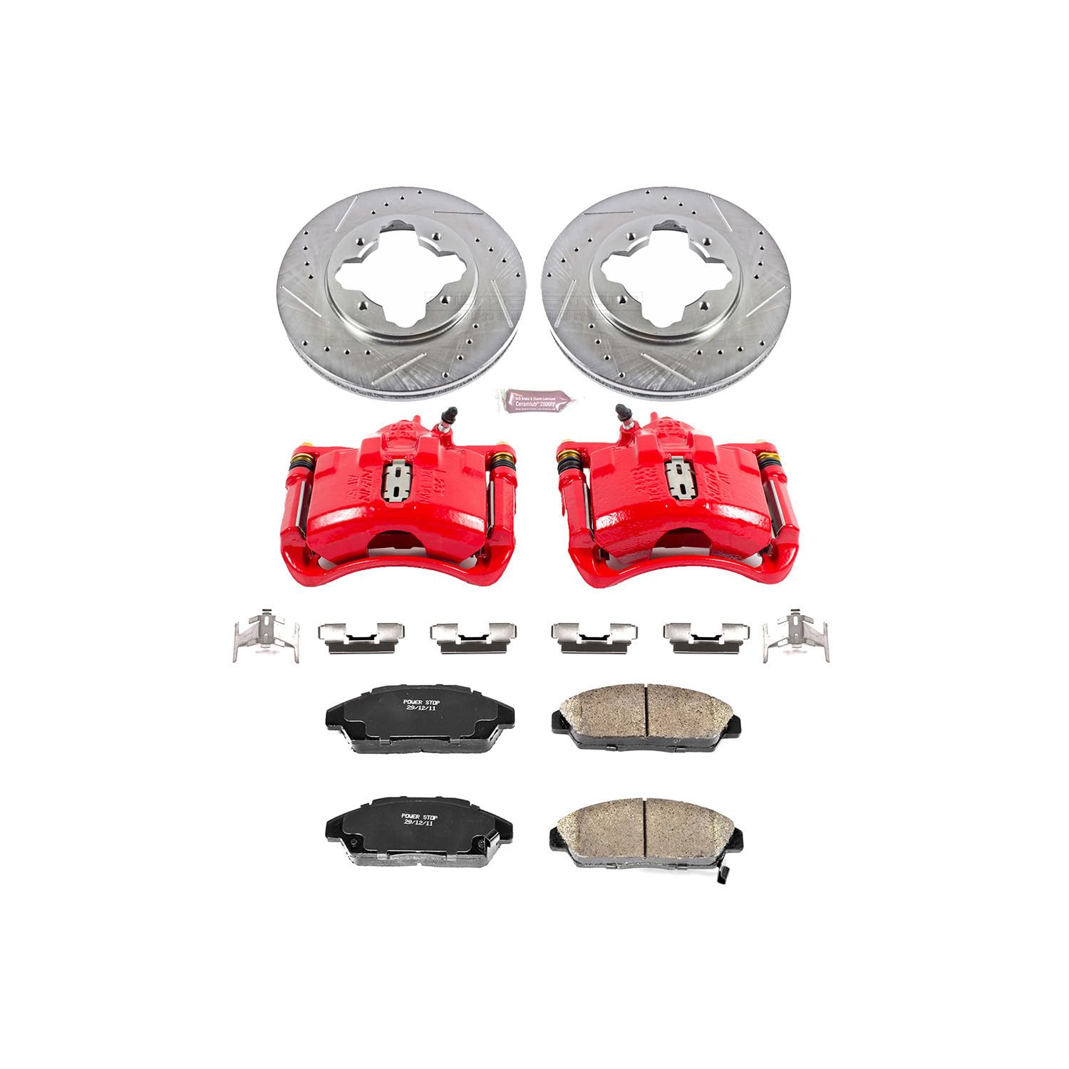 Power Stop Z23 Evolution Sport Brake Kit with Calipers For INFINITI G37 2008-2013, Nissan 370Z 2009-2019, INFINITI Q60 2014-2015 [Model Specific]