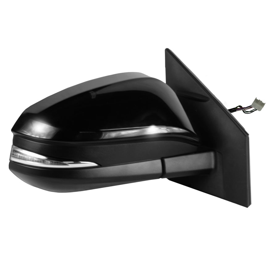 Toyota RAV4 Passenger Side Mirror, US Built, Textured Black w/PTM Cover, w/Turn Signal, spot Mirror, Foldaway, w/o Blind spot Detection, Does not Apply to Hybrid Models, Heated Power