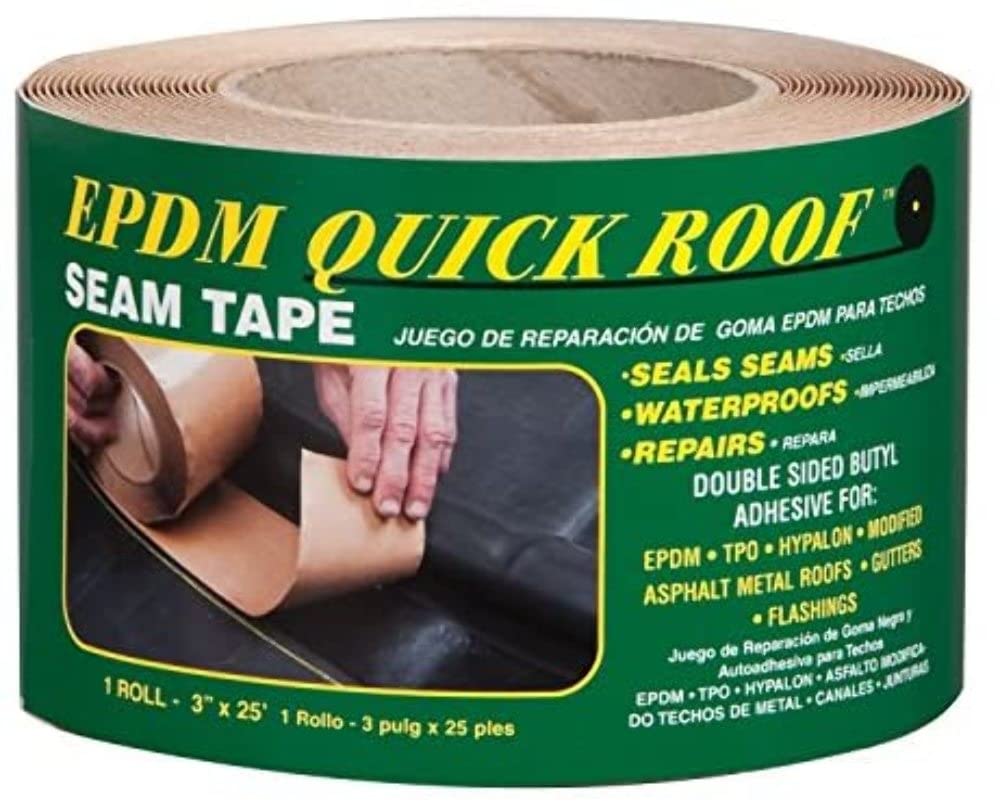 Roof Seam Tape Quick 3 in. W x 25 ft. L Black