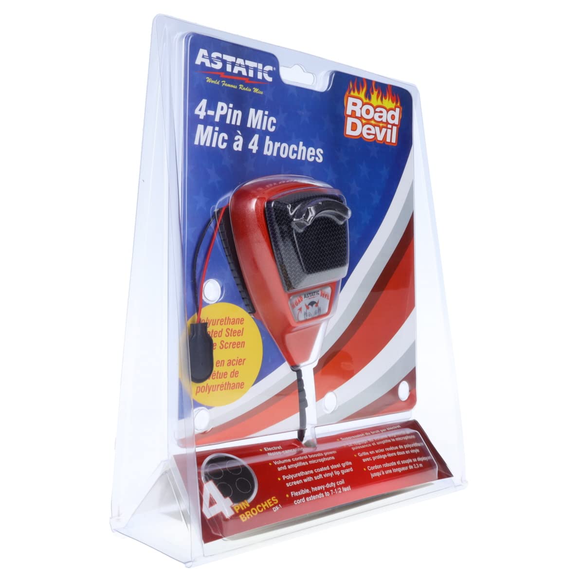 Astatic RD104E-4B Noise Canceling Power Mic CB/Ham Radio 4 pin Road Devil (302-10036)
