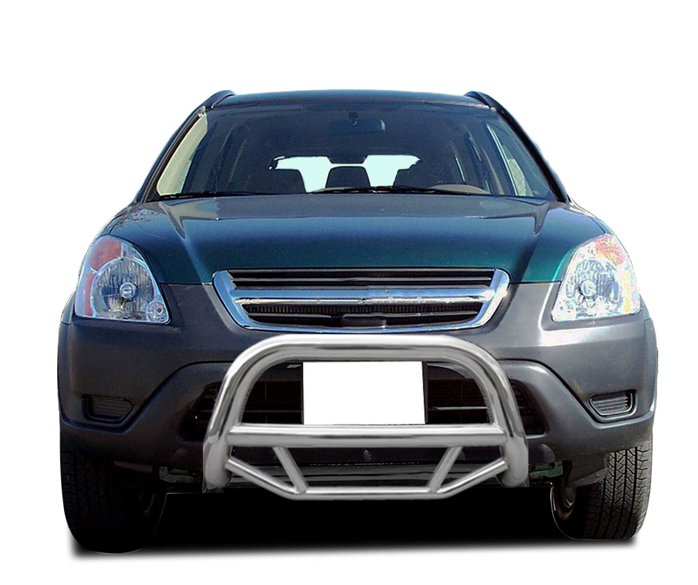 Max Bull Bar Black Horse No Skid Plate Stainless Steel Compatible with 1997-2001 Honda CR-V-MBS-HOB3501