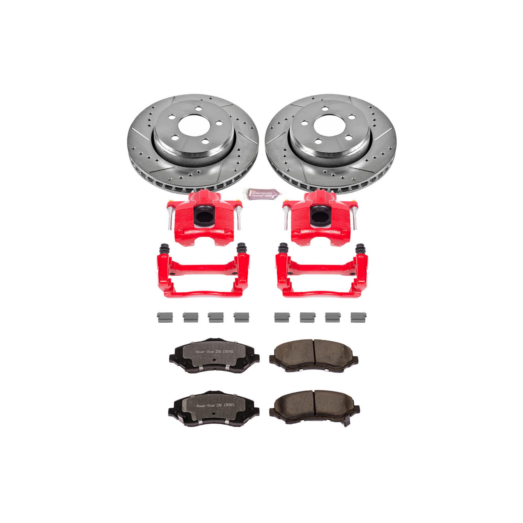 Power Stop Front KC1631-36 Z36 Truck and Tow Brake Kit with Calipers For Dodge Nitro 2007-2011, Jeep Liberty 2008-2012 [Model Specific]