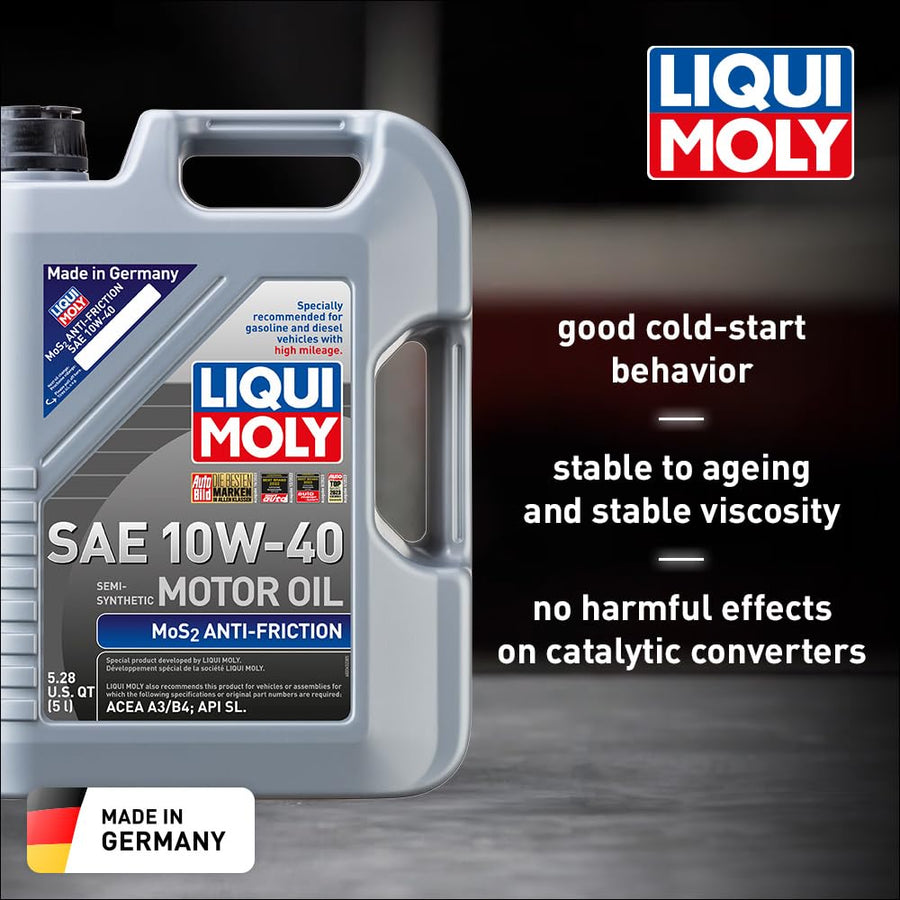 MoS2 Antifriction SAE 10W-40 LIQUI MOLY | 5 L | Part -synthetic engine oil | SKU: 2043