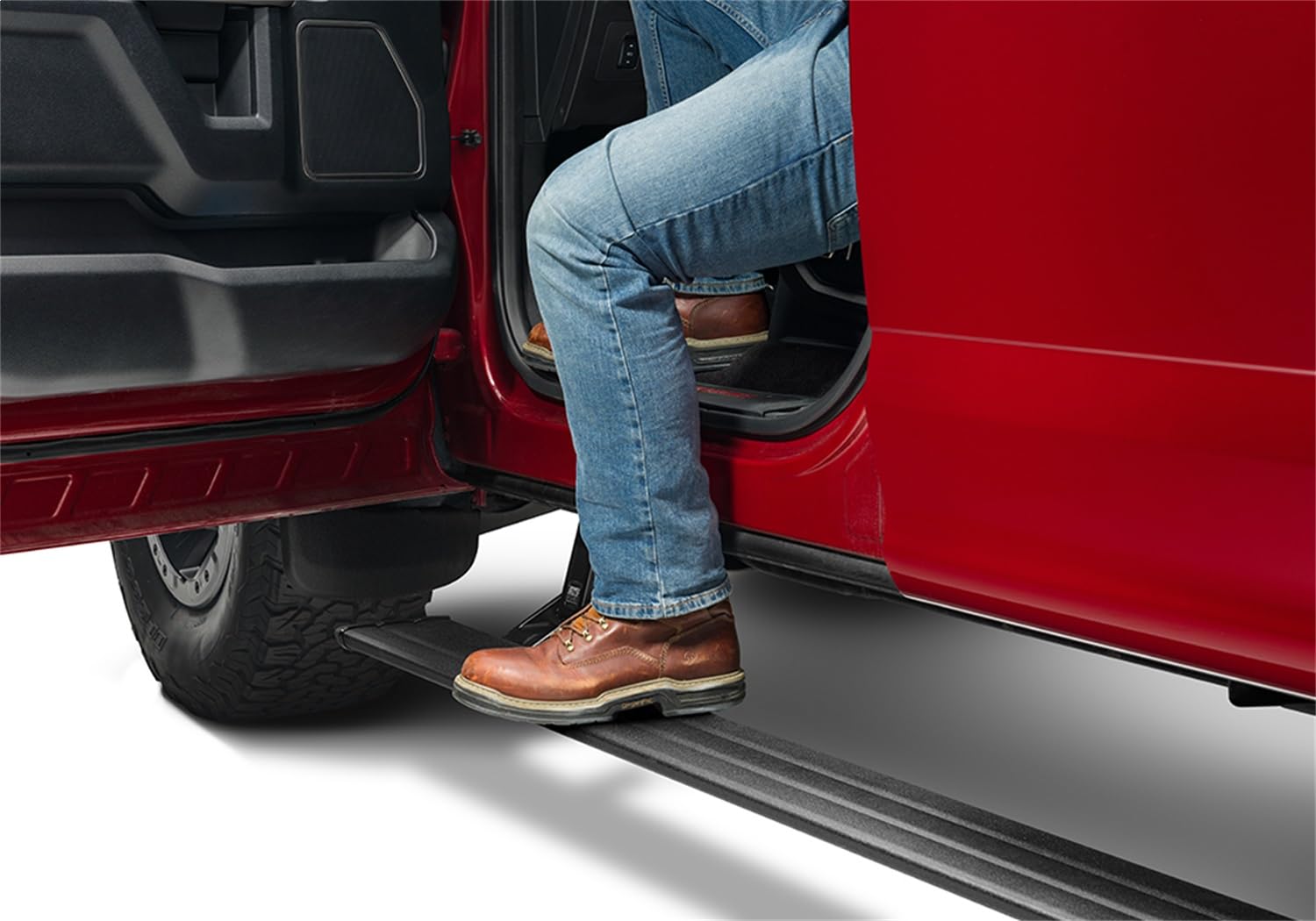 AMP Research RealTruck PowerStep Smart Series | Fits 2022-2025 Toyota Tundra | 86338-01A | Rust Proof Aluminum Retractable Electric Steps with LED Step Lights