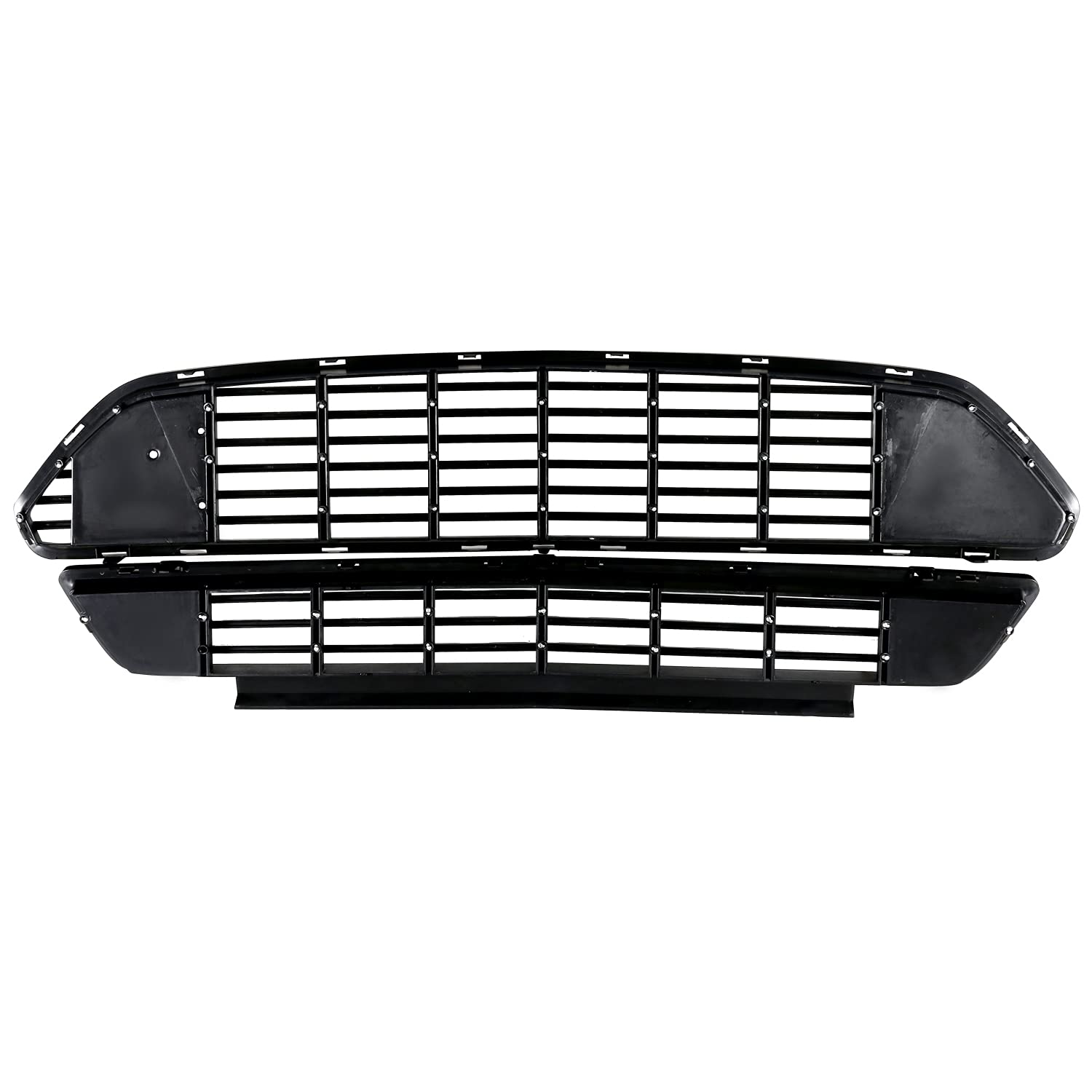 Front Bumper Upper Grille + Lower Grille Spec-D Tuning CA Edition Compatible with 2015-2017 Ford Mustang GT